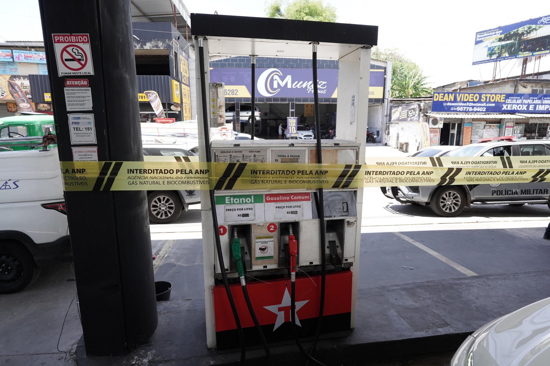 O posto foi fechado e teve as bombas lacradas - Divulgação