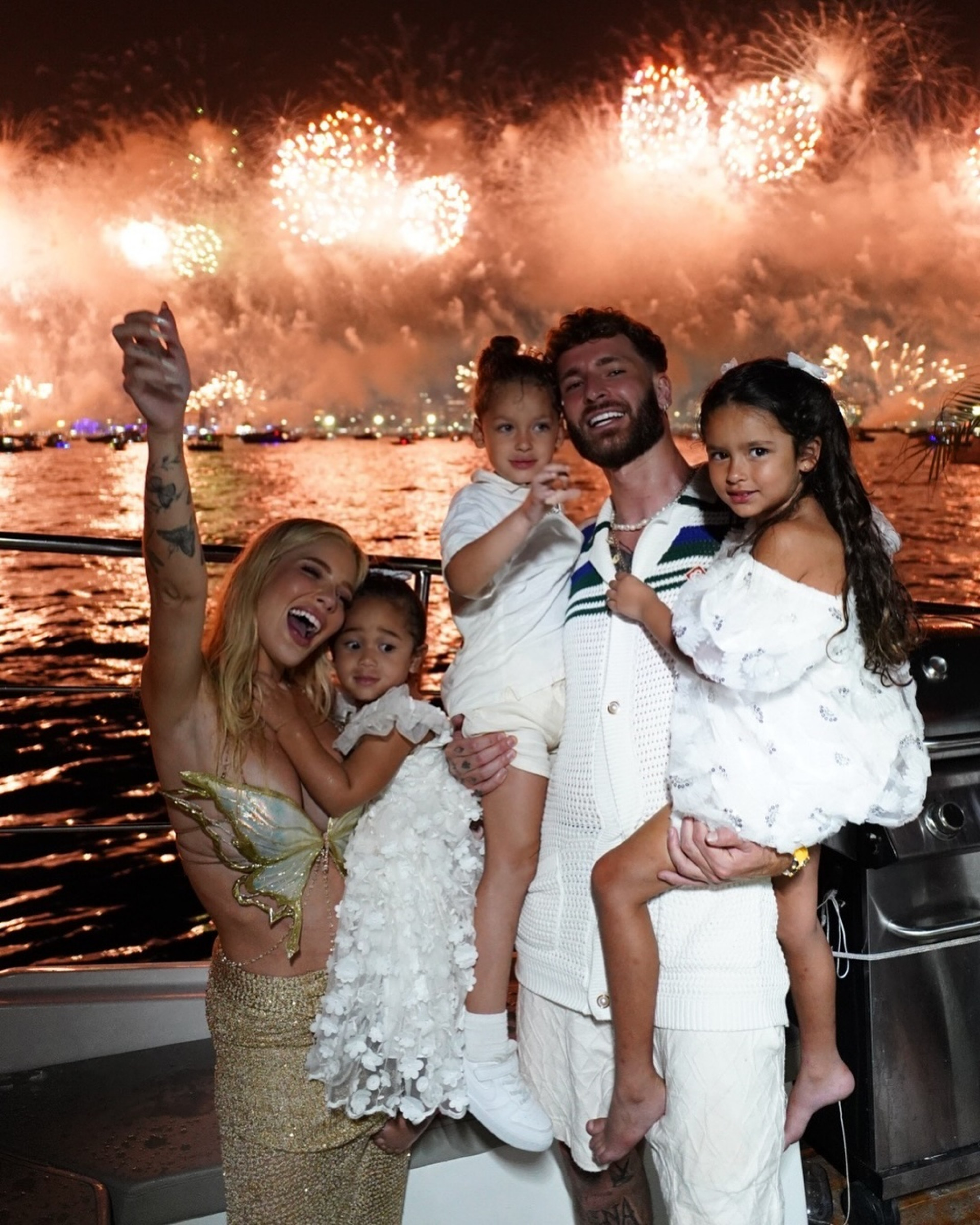 Karoline Lima, Léo Pereira e os filhos - Reprodução / Instagram 