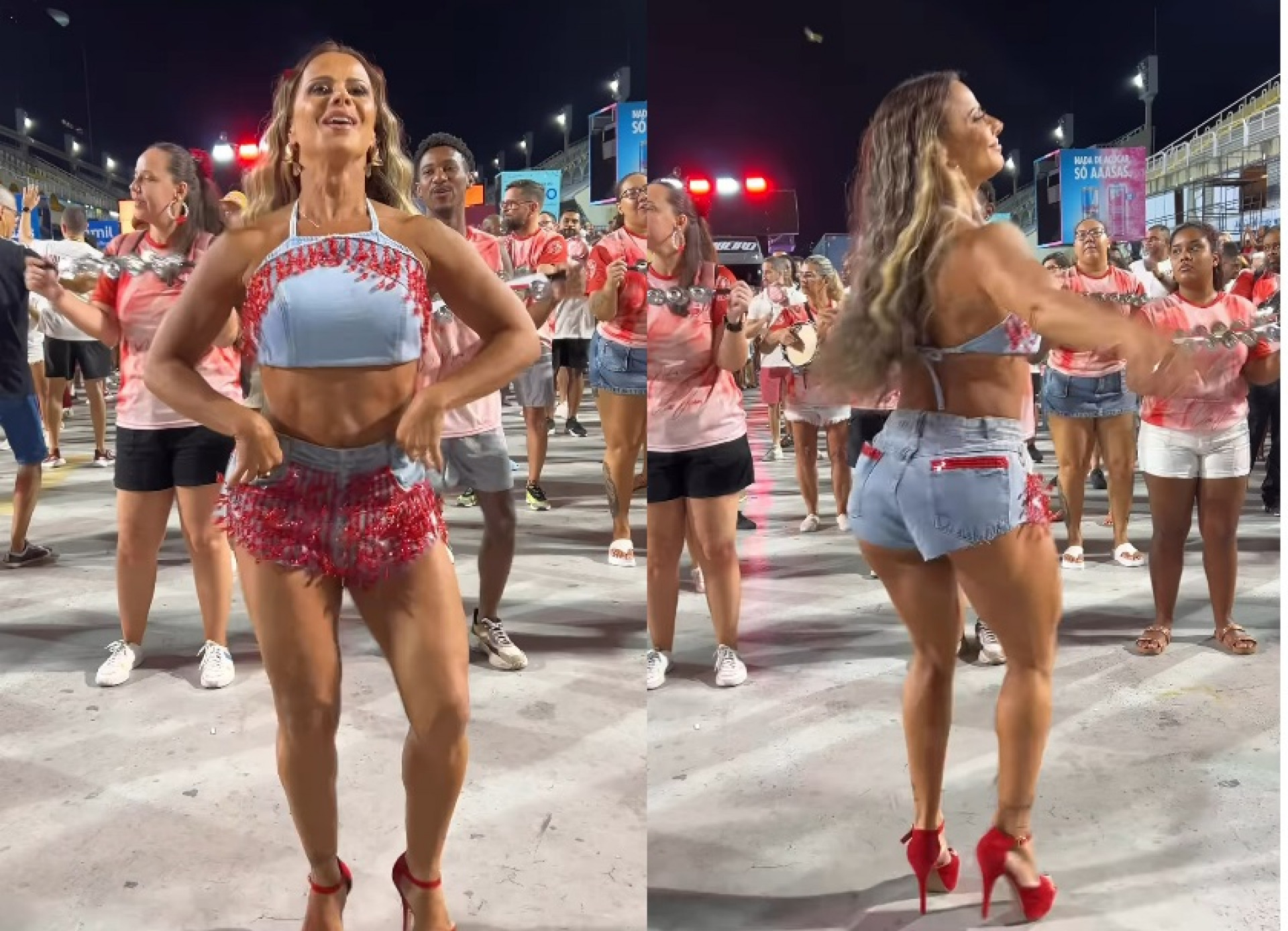 Viviane Araujo participa do ensaio do Salgueiro na Sapucaí - Reprodução de vídeo