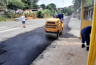 Santa Terezinha recebe manutenção corretiva da pavimentação