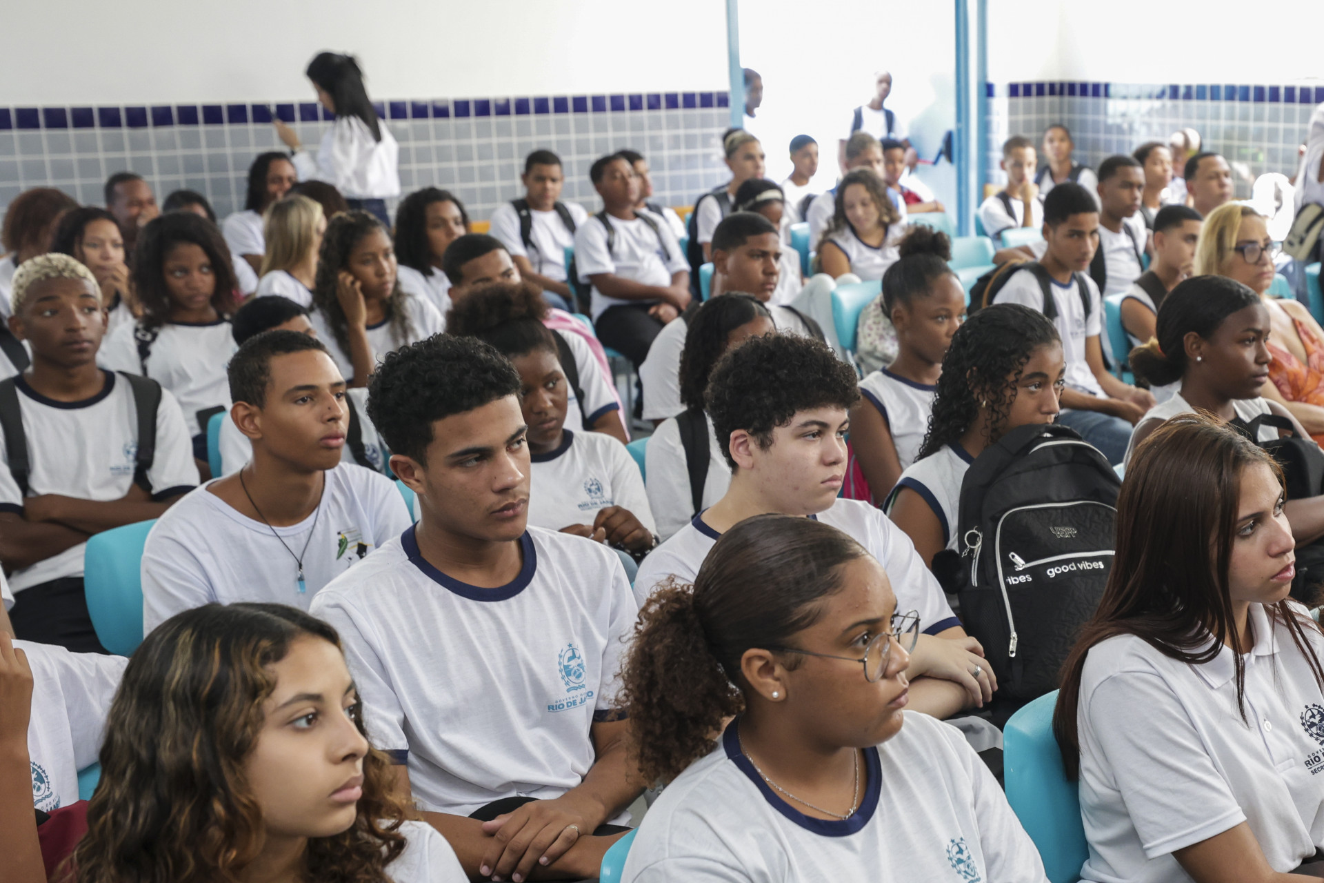 Aula inaugural da nova escola Cardeal Dom Eugênio de Araújo Salles na Cidade de Deus - Divulgação/Governo do Estado/Rafael Campos