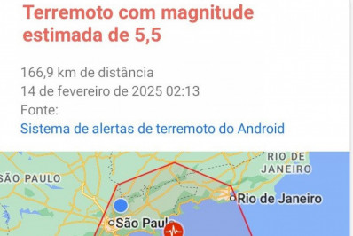 Moradores do Rio e São Paulo recebem alerta de terremoto no celular