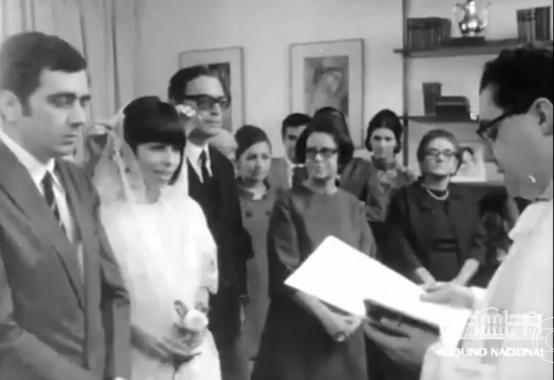 Cacá Diegues em seu casamento com Nara Leão - Reprodução