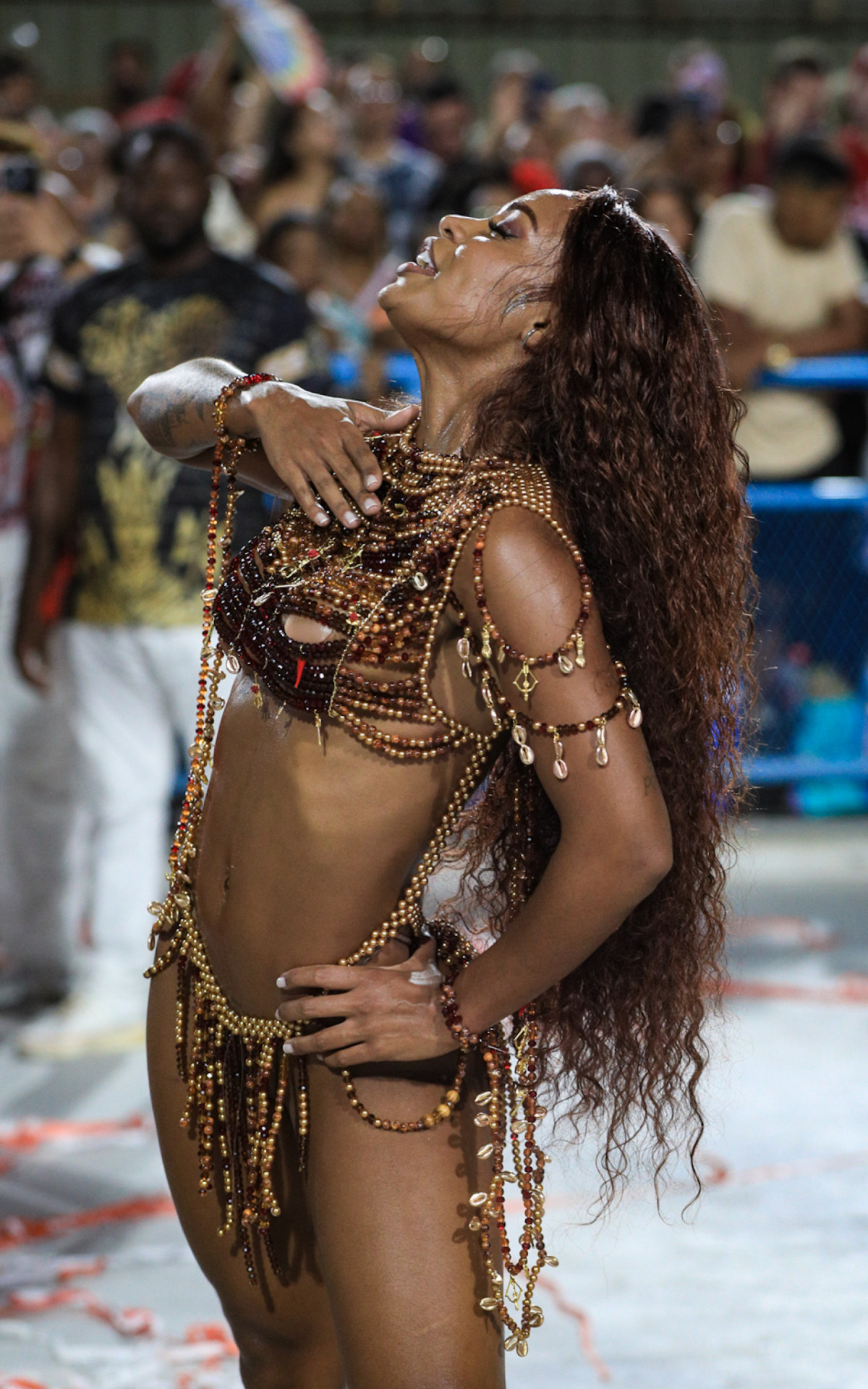 MC Rebecca no ensaio do Salgueiro na Sapucaí 