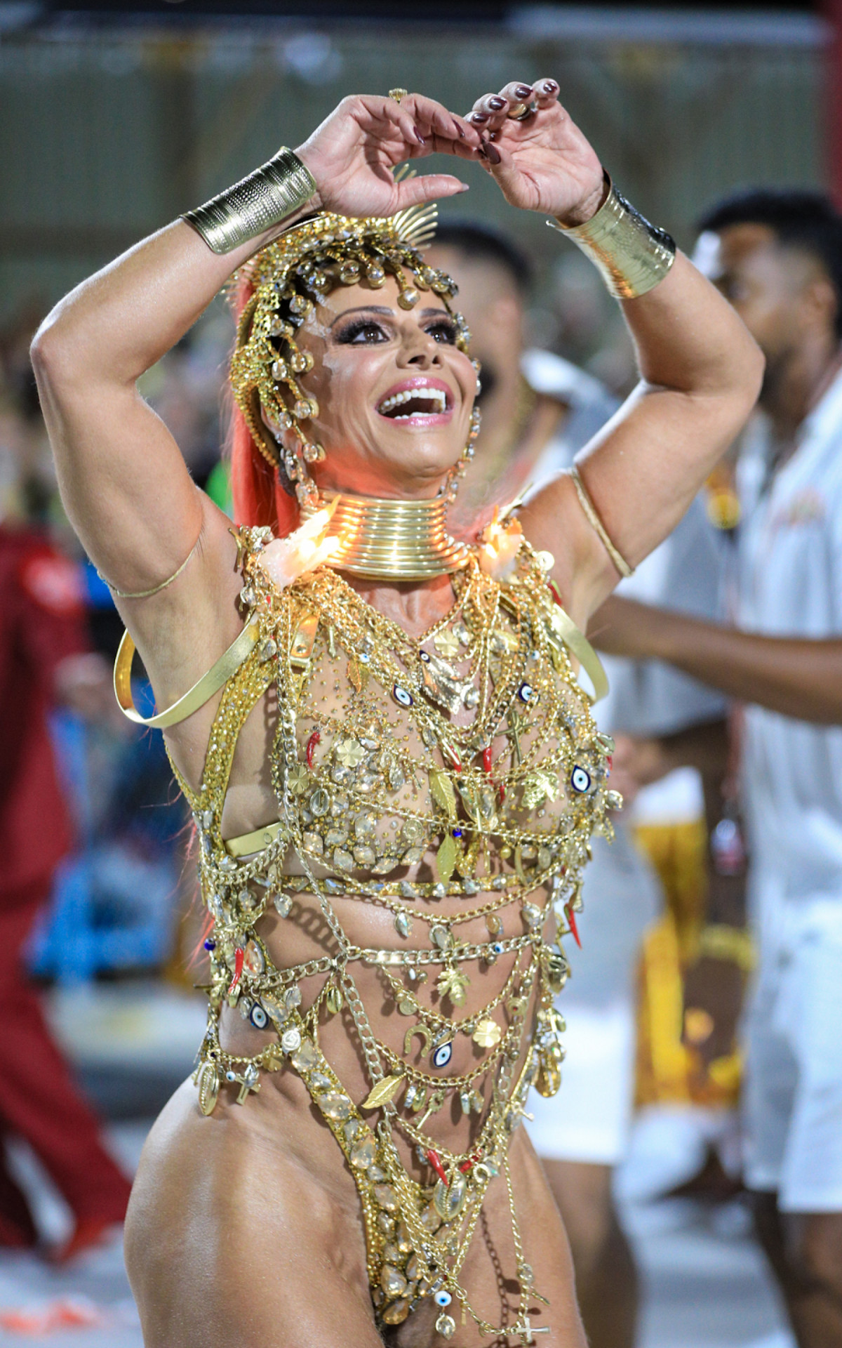 Viviane Araújo no ensaio do Salgueiro na Sapucaí 