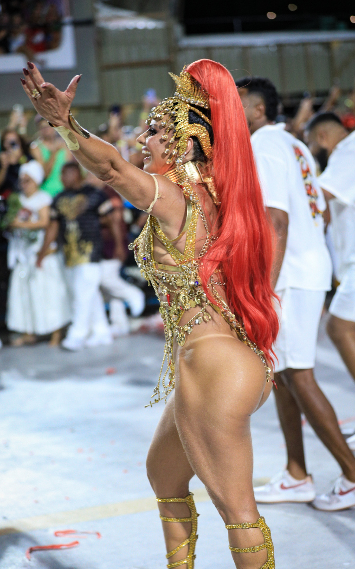 Viviane Araújo no ensaio do Salgueiro na Sapucaí 