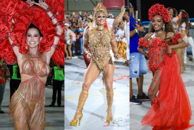 Fotos! Deborah Secco e mais famosas encantam no ensaio do Salgueiro na Sapucaí