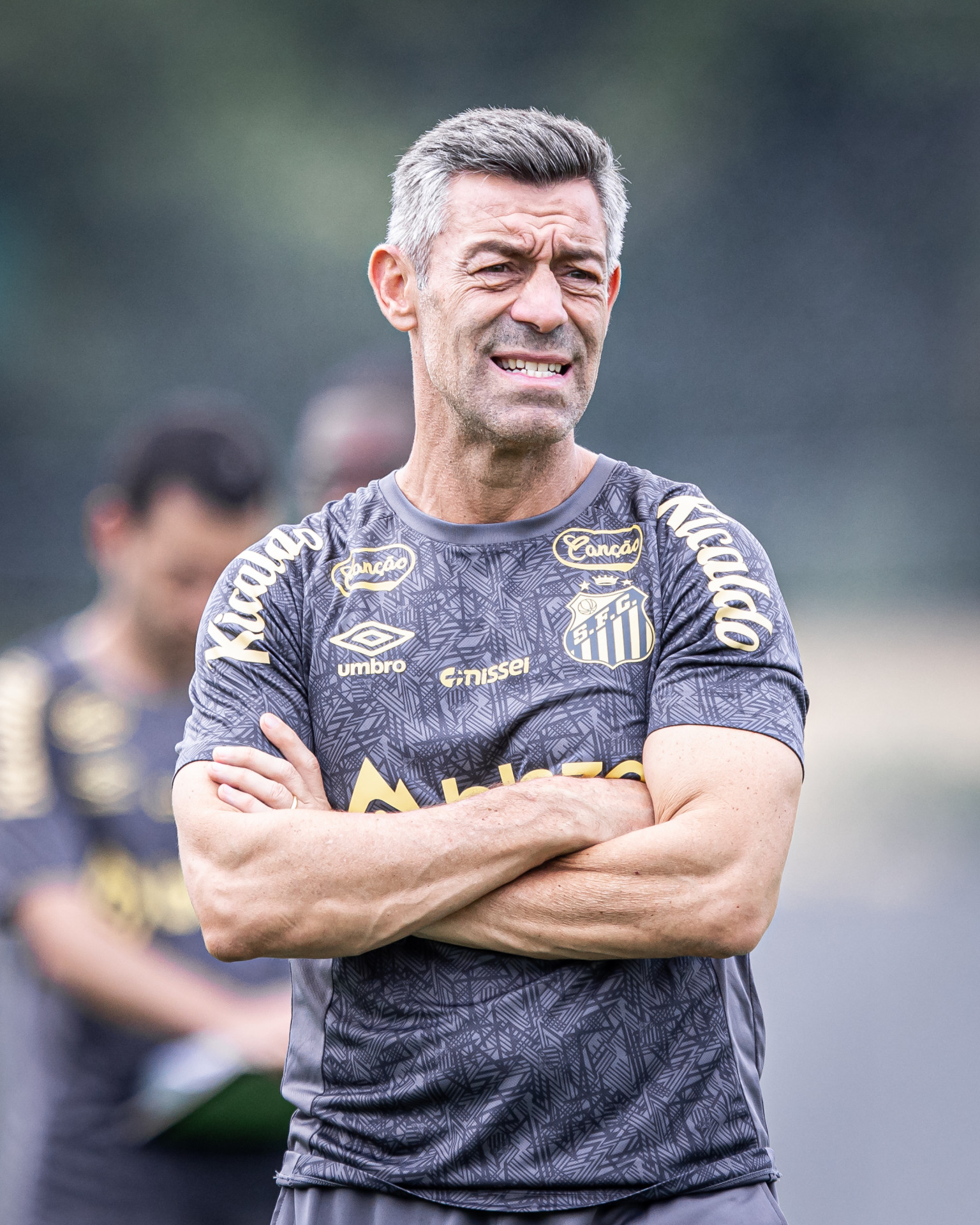 Pedro Caixinha em treino do Santos - Raul Baretta/ Santos FC.