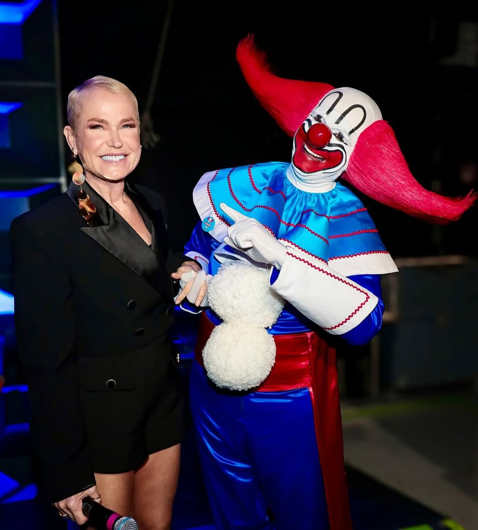 Xuxa Meneghel e o palhaço Bozo - Gabriel Cardoso/SBT