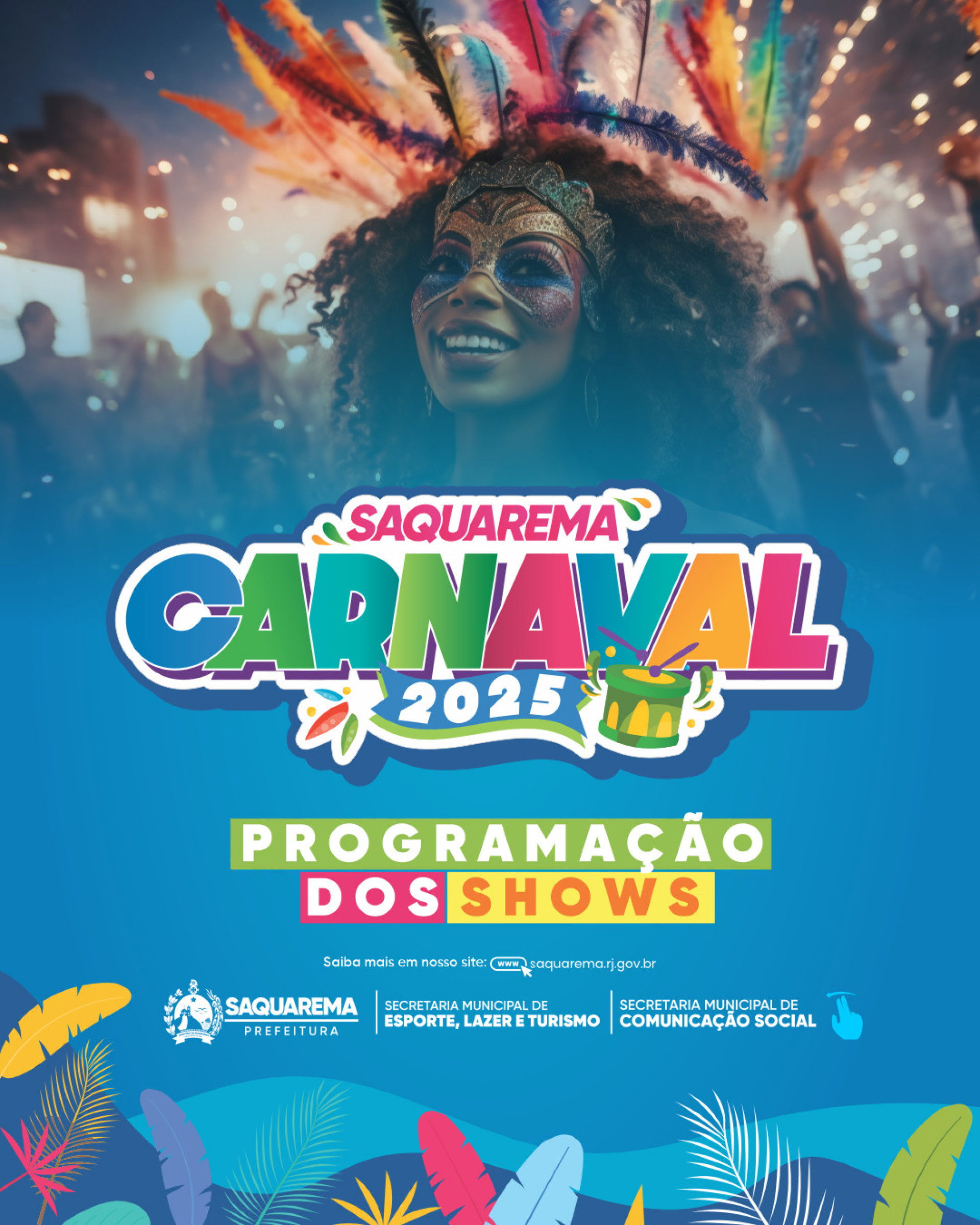 Programação do Carnaval de Saquarema 2025 - Divulgação/Prefeitura de Saquarema
