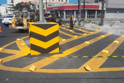 Prefeitura dá início ao processo de revitalização das vias públicas com microesferas de vidro