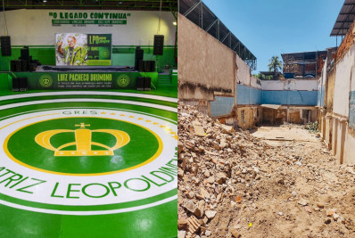 Imperatriz Leopoldinense exibe avanço de obras para ampliação da quadra