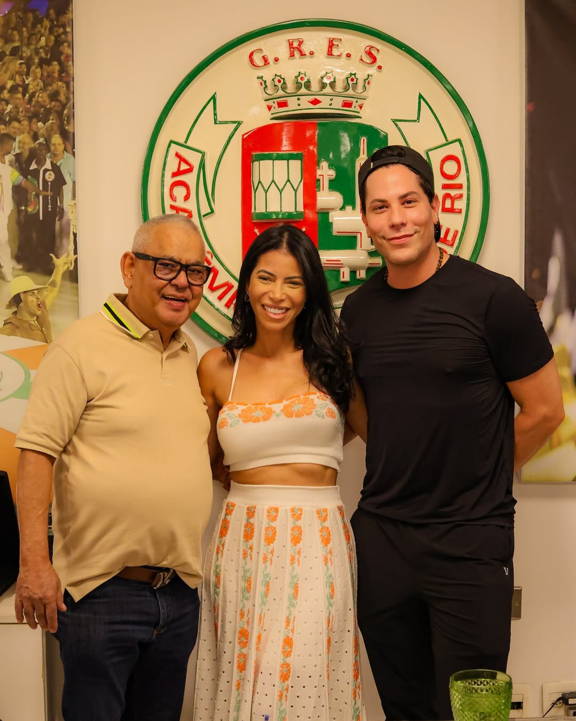 Christian Chávez com o presidente de honra da Grande Rio, Jayder Soares - Reprodução/Instagram