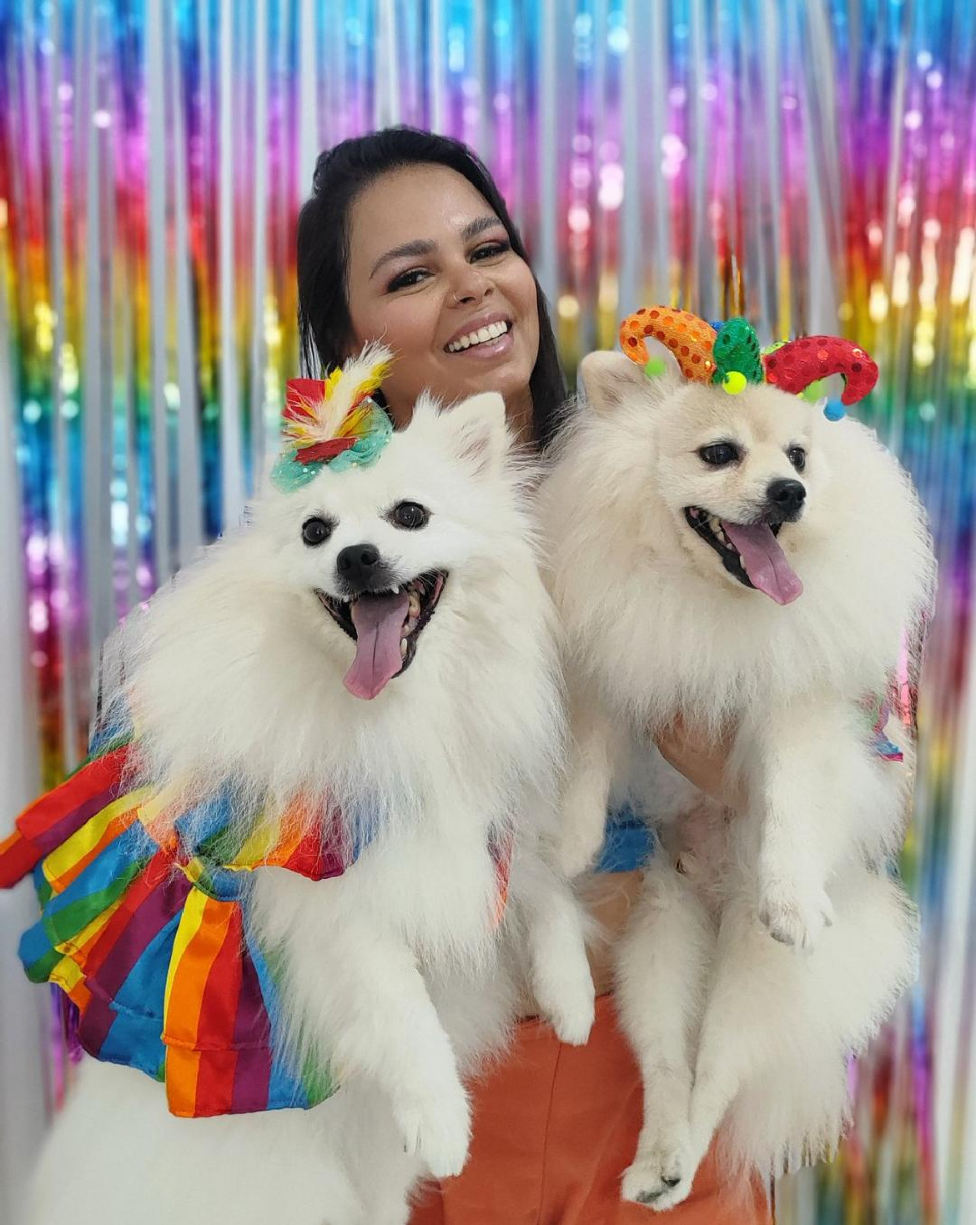 Jéssica, com Theodoro e Pérola