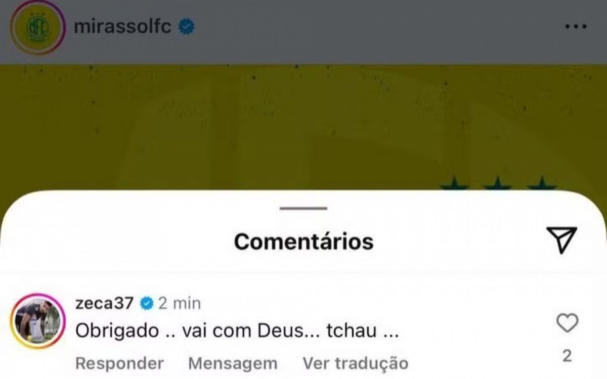 Zeca havia perdido espaço no Mirassol sob o comando de Eduardo Barroca