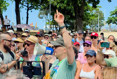 Moradores fazem protesto no Jardim de Alah contra corte de 130 árvores