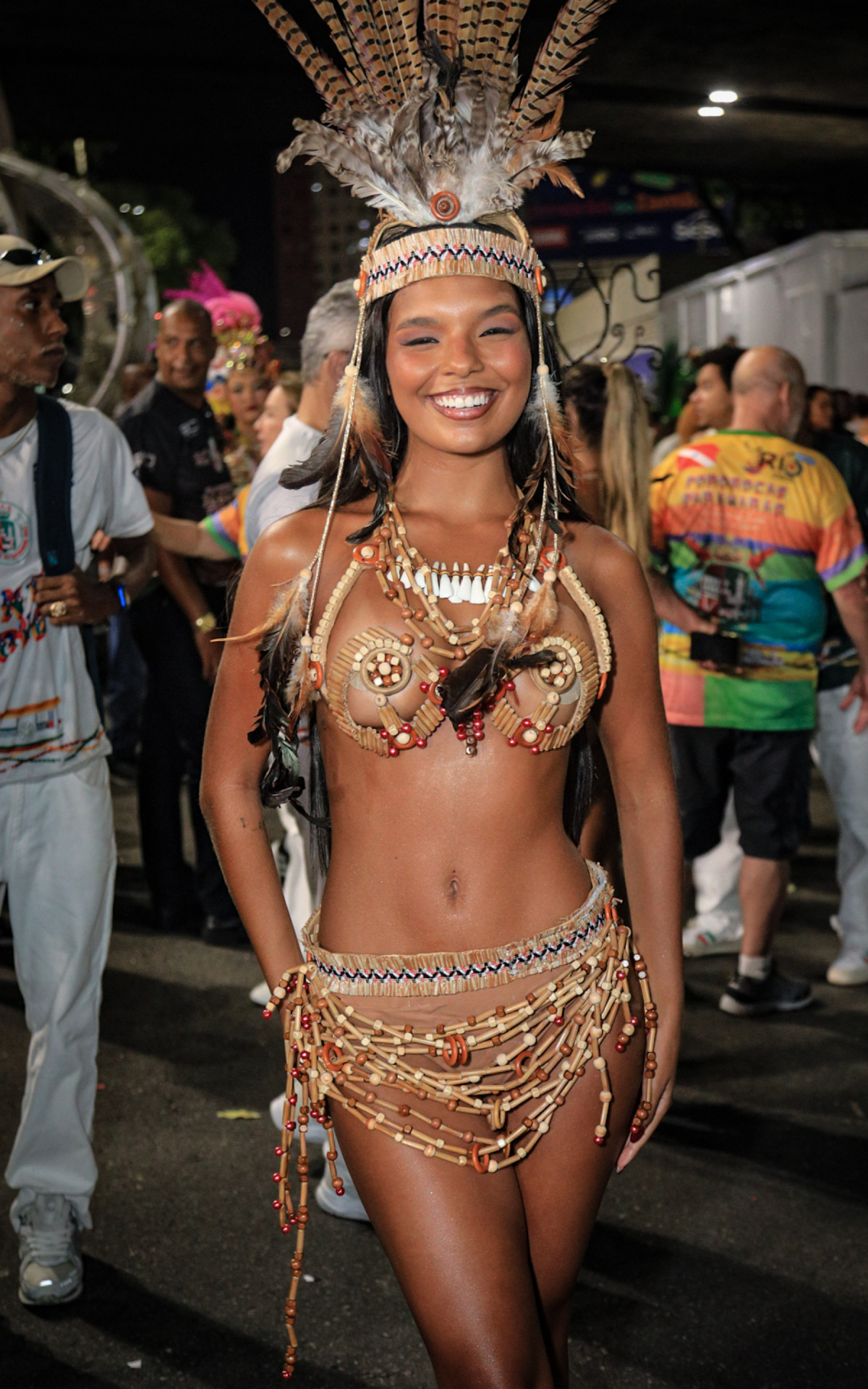 Mell Muzzillo durante ensaio da Grande Rio