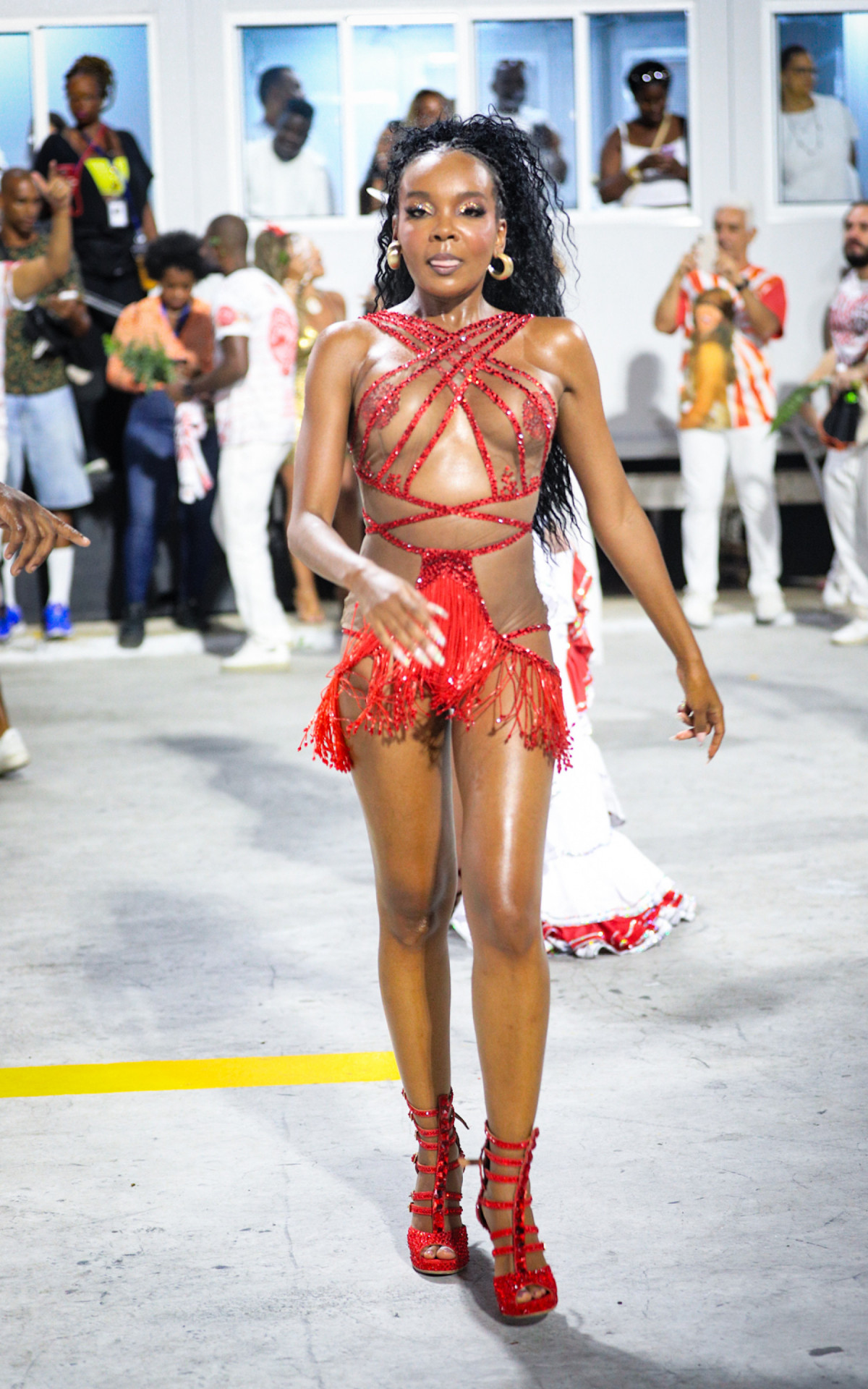 Thelma Assis durante ensaio do Salgueiro