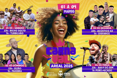 Areal divulga programação do Carnaval 2025