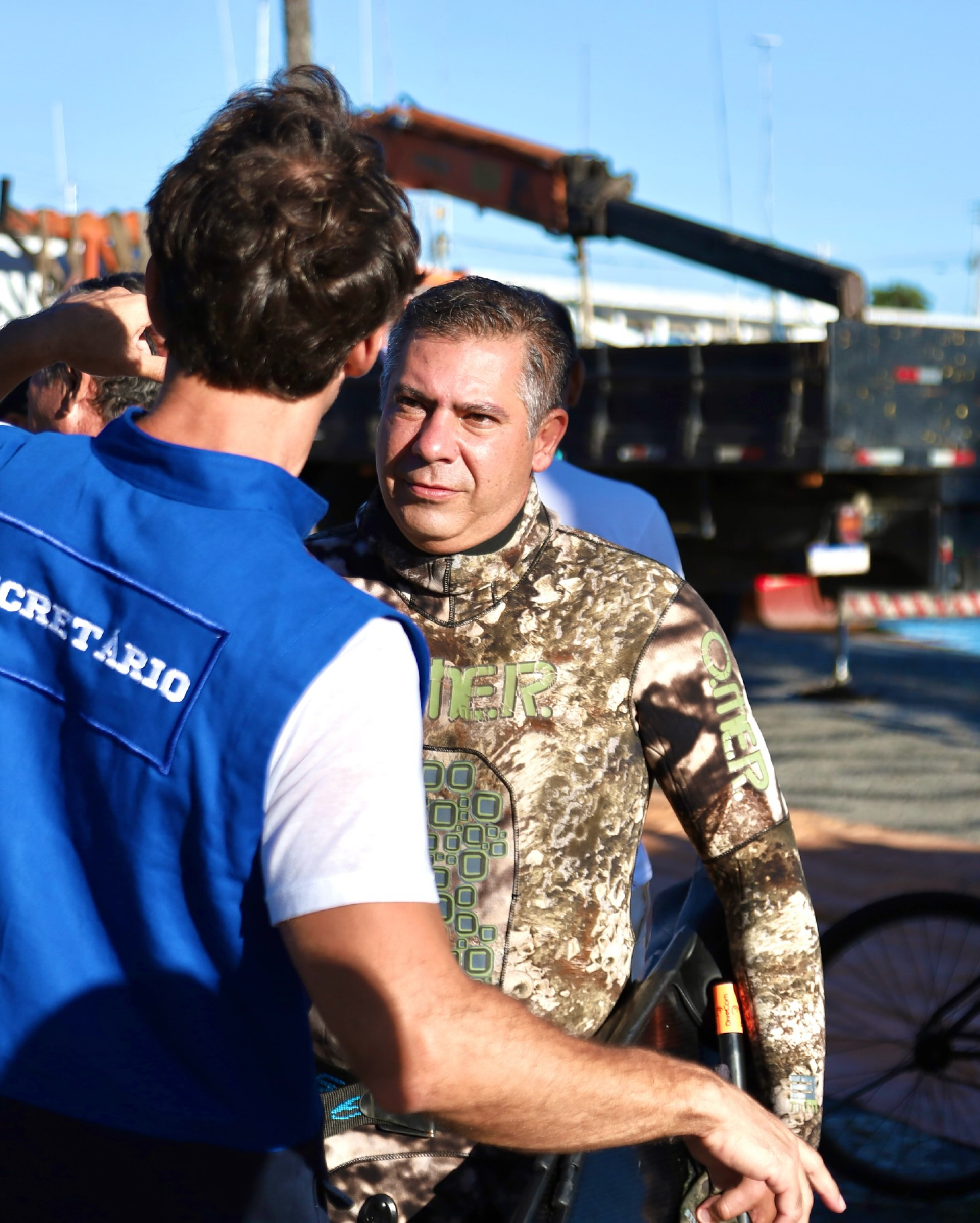 Prefeito Dr. Serginho e secretário de Turismo, Davi Barcellos - ASCOM