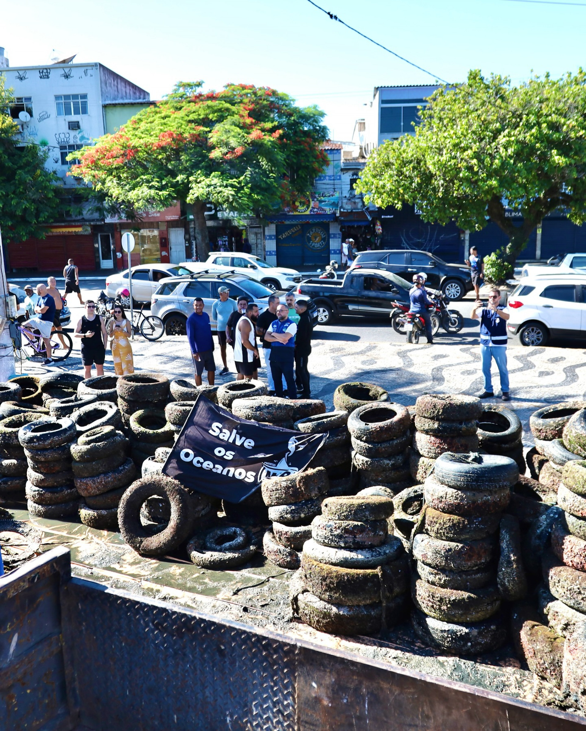 Pneus recolhidos durante mutirão de limpeza  - ASCOM