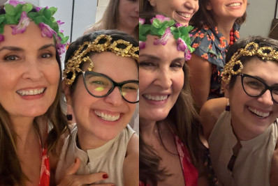 Fátima Bernardes e Sandra Annenberg se divertem em festa: 'Muitas risadas'