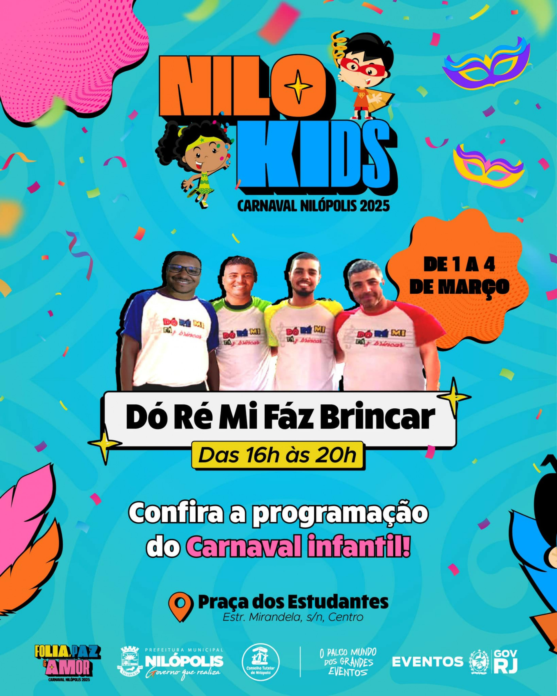 Carnaval Infantil - NiloKids em Nil&oacute;polis - Divulga&ccedil;&atilde;o / PMN
