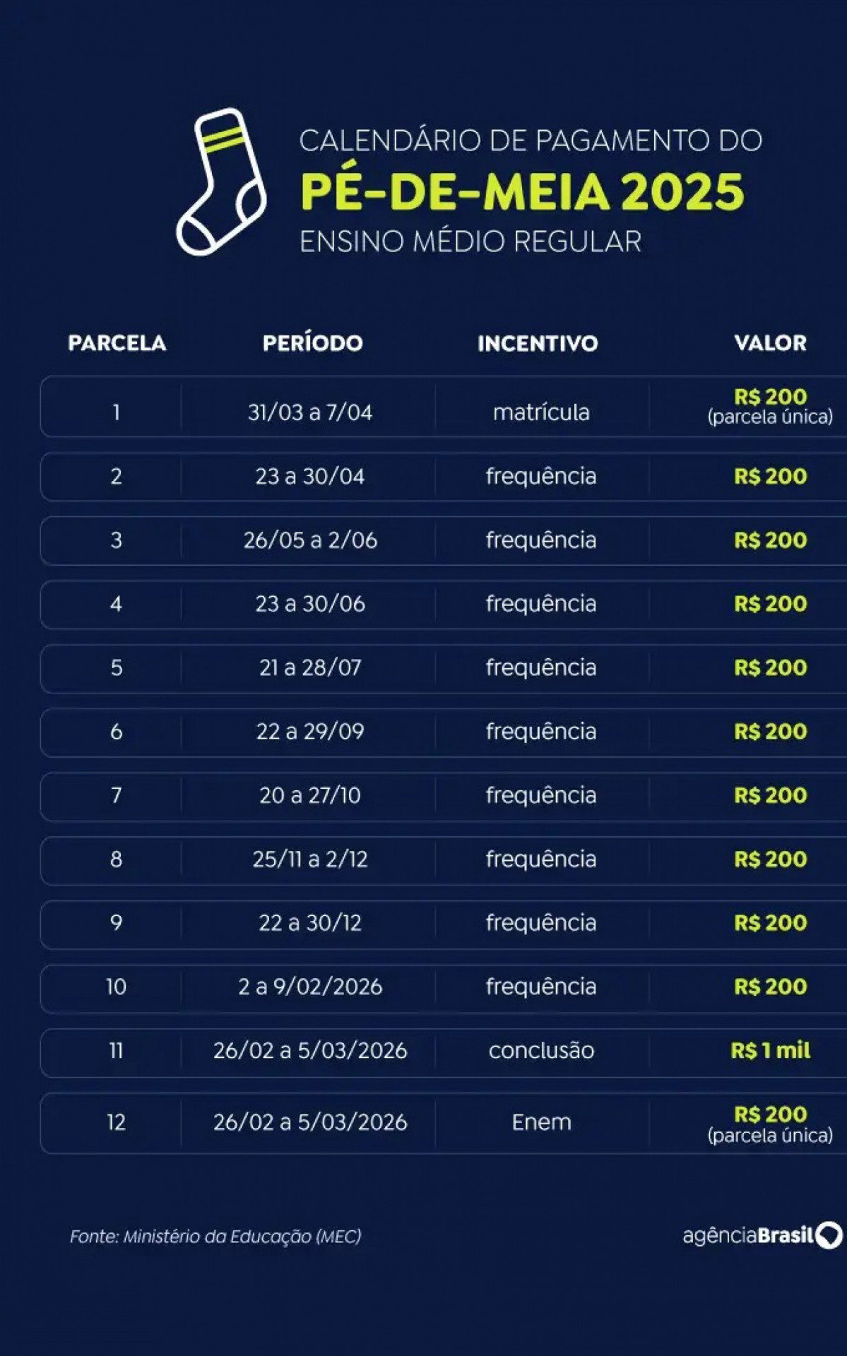 Chamada Poupan&ccedil;a do Ensino M&eacute;dio tem quatro tipos de incentivos - Arte/Ag&ecirc;ncia Brasil