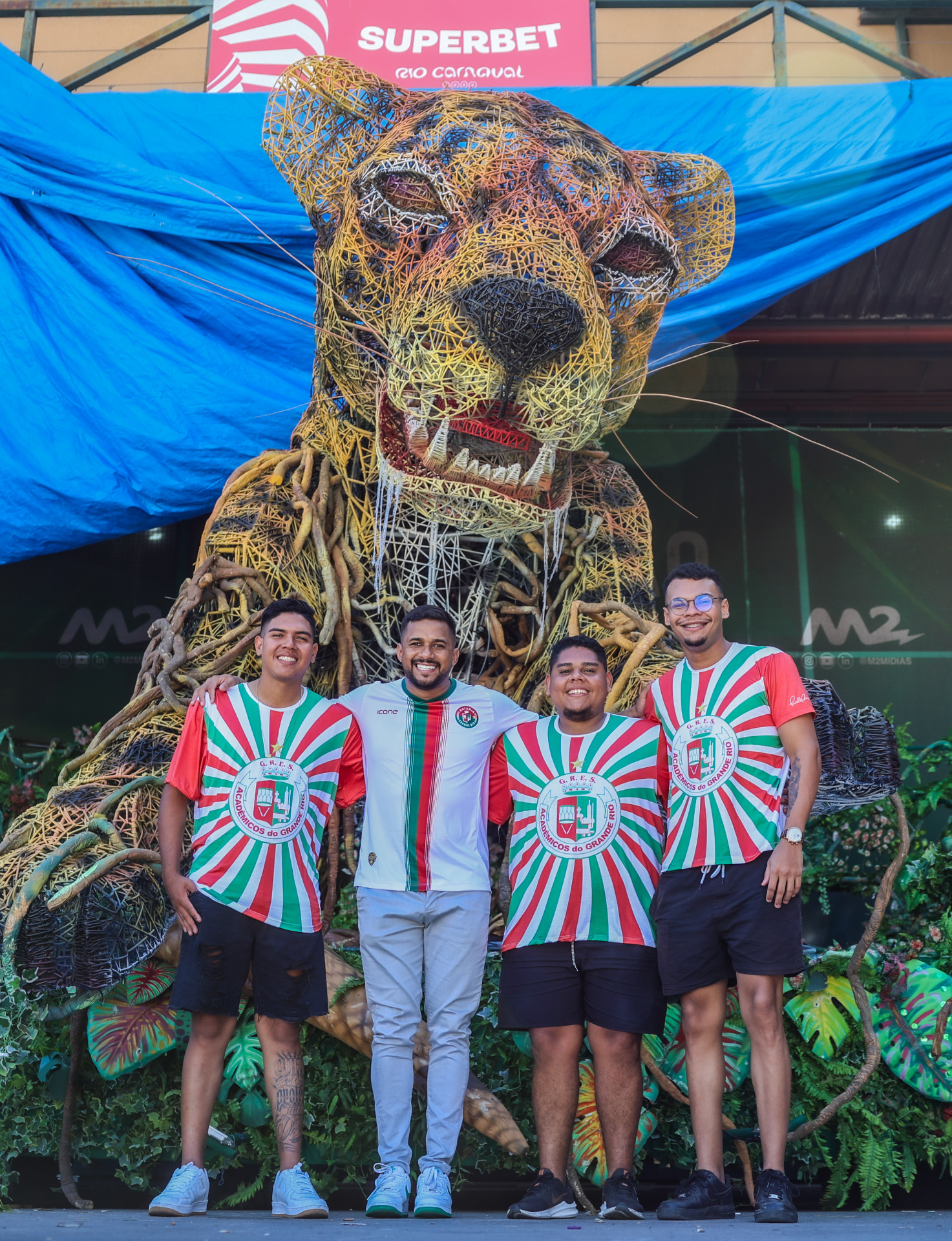 Lucas Farias, Rafael Alcântara, o Feijão, e Dackson Júnior chegam para reforçar a Grande Rio - Rafael Arantes / Grande Rio