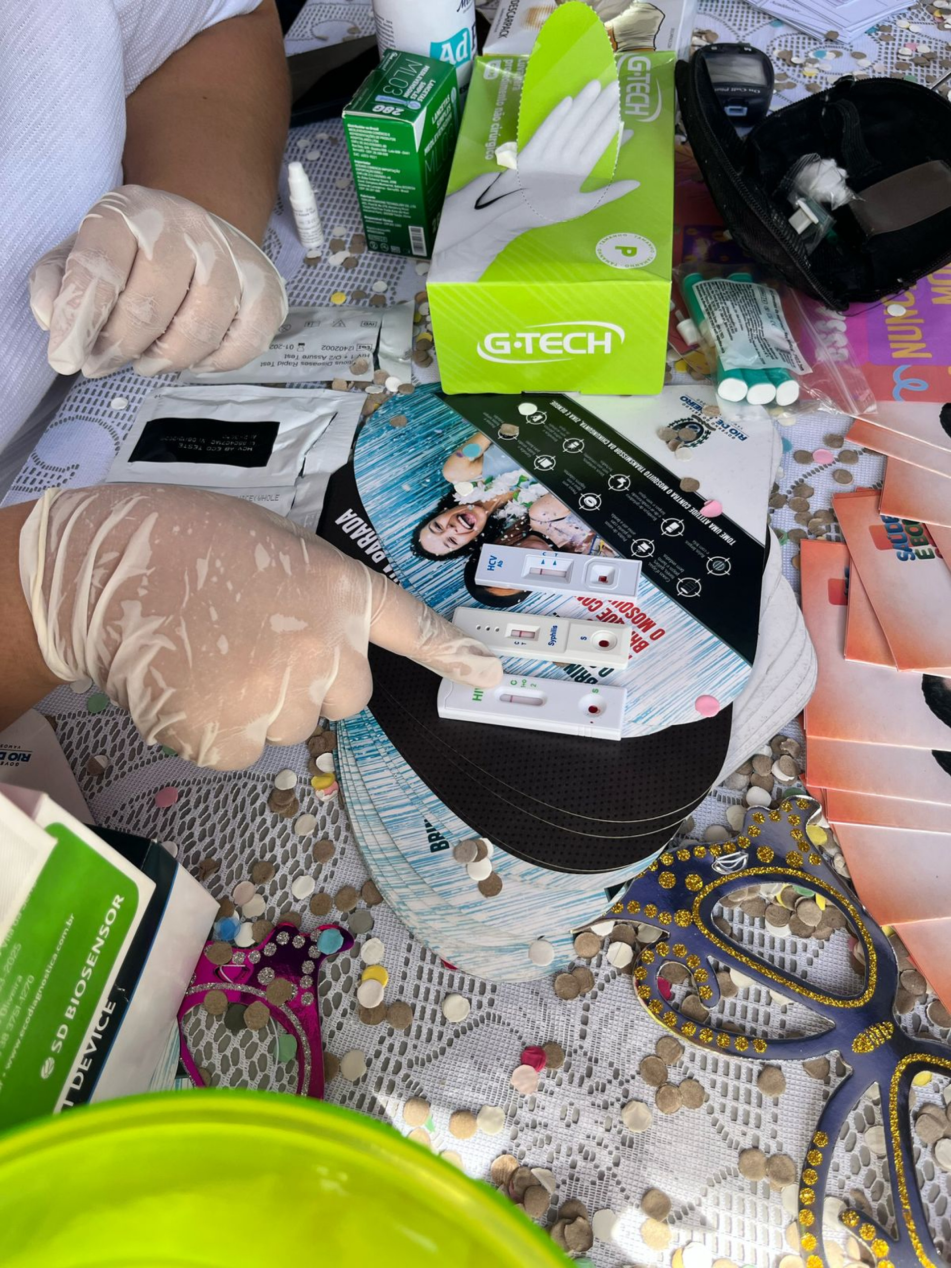 Ação da UBS Mãe Preta no Carnaval