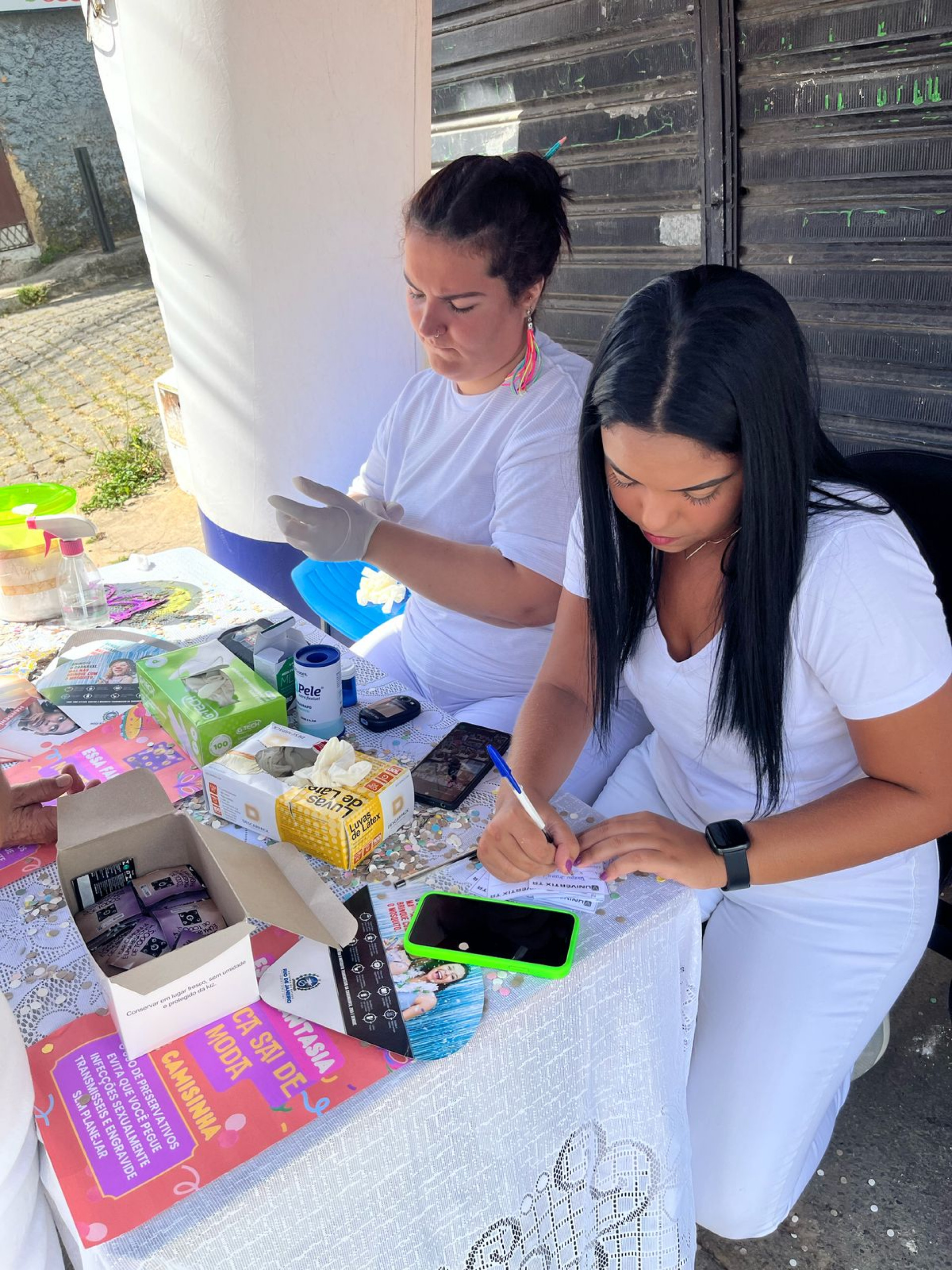 Ação da UBS Mãe Preta no Carnaval