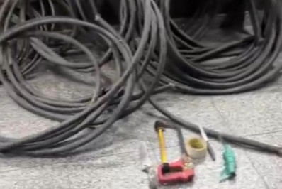 PM recupera 100 metros de cabos subterrâneos na Tijuca