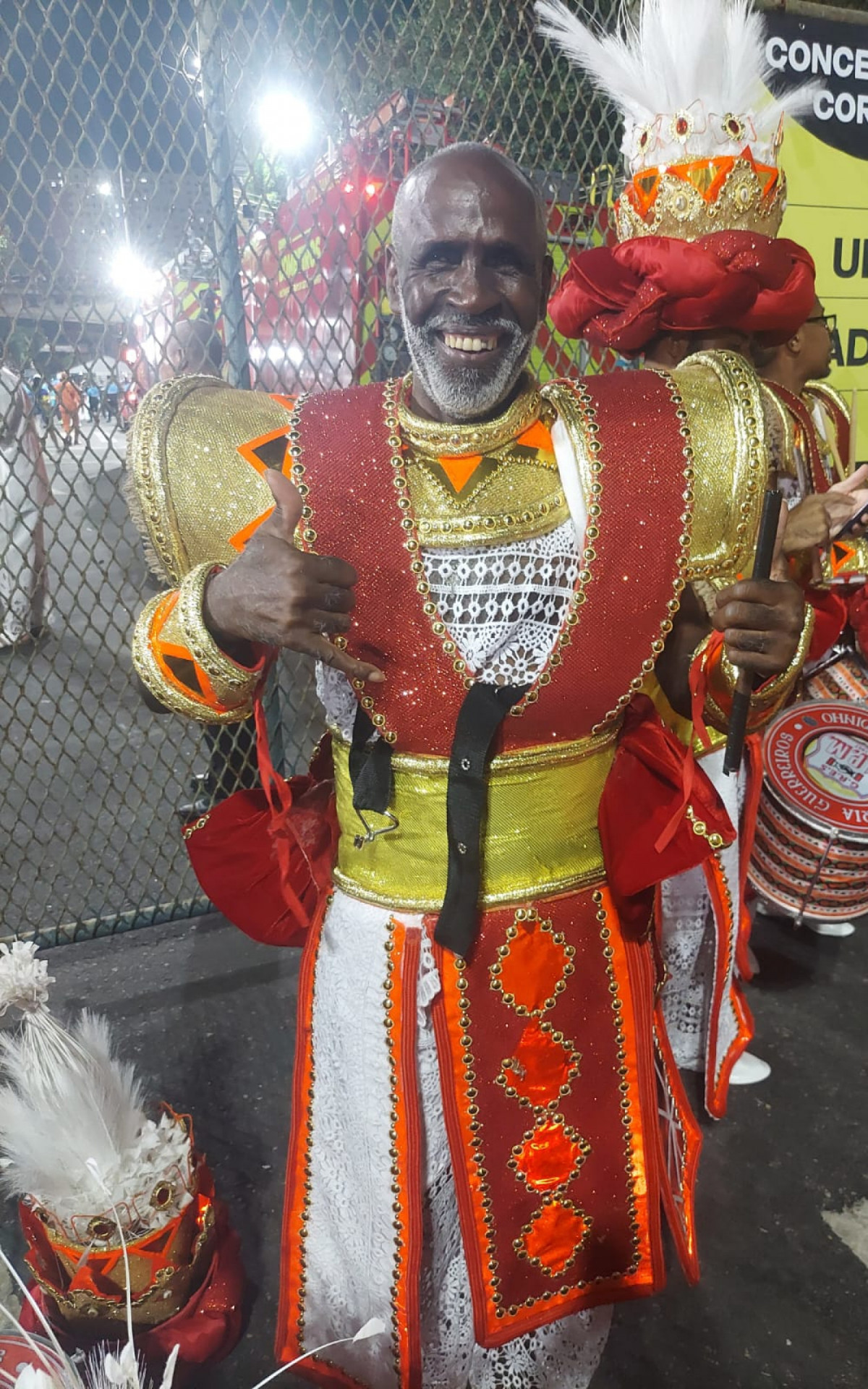 Ritmista da UPM, Lúcio da Silva confia no bom desempenho da bateria para gabaritar na apuração - Rachel Siston / Agência O Dia