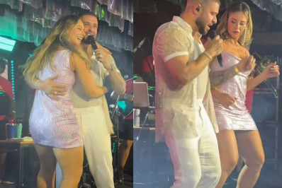 Diogo Nogueira compara foto de Shakira e Maluma com ele e Paolla Oliveira