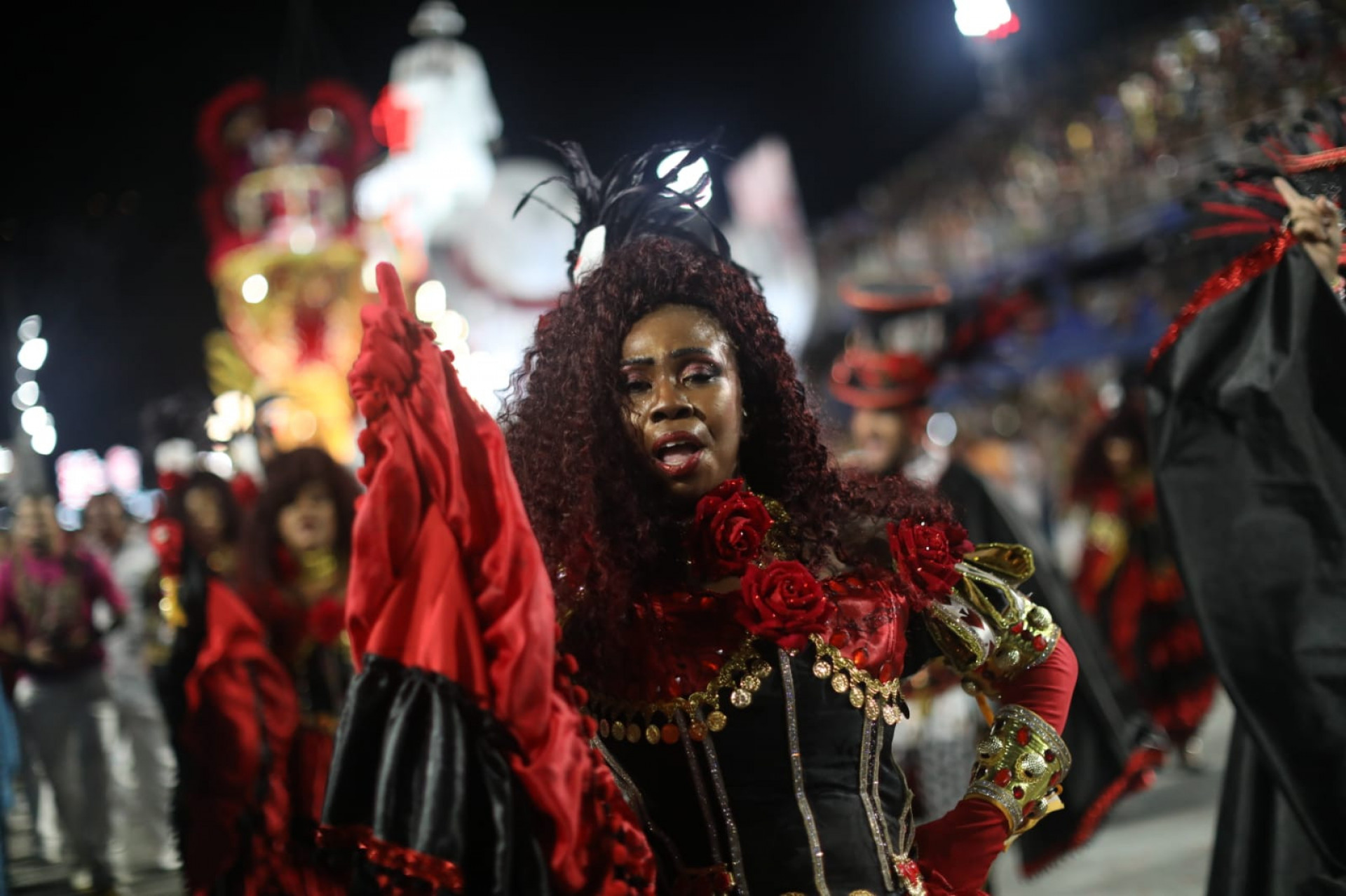 Escola apresentou o enredo 'Salgueiro de Corpo Fechado' - Pedro Teixeira / Ag&ecirc;ncia O Dia