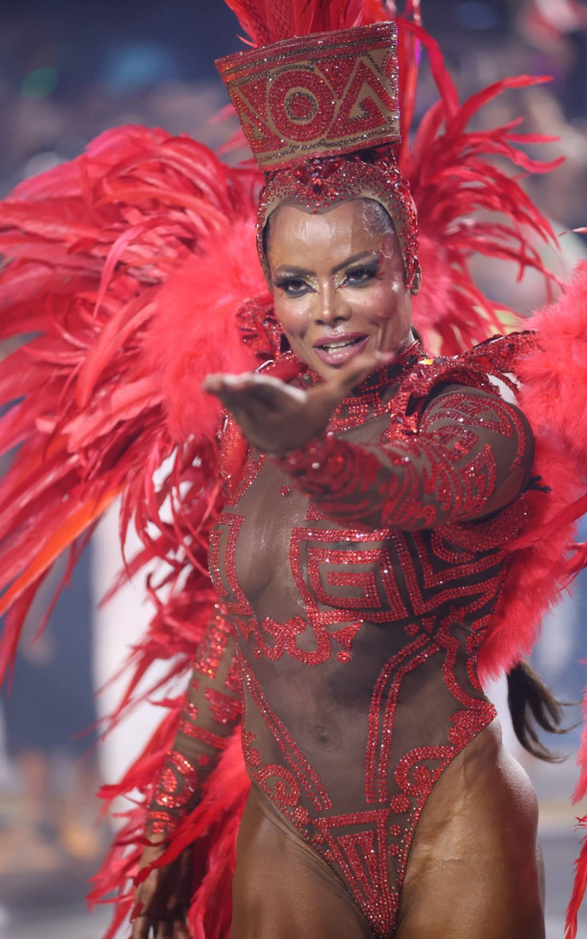 Adriana Bombom no desfile da Grande Rio 2025