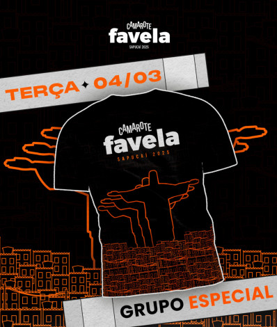 Camiseta Camarote Favela - Dia 5 (Grupo Especial) - Arte Camarote Favela