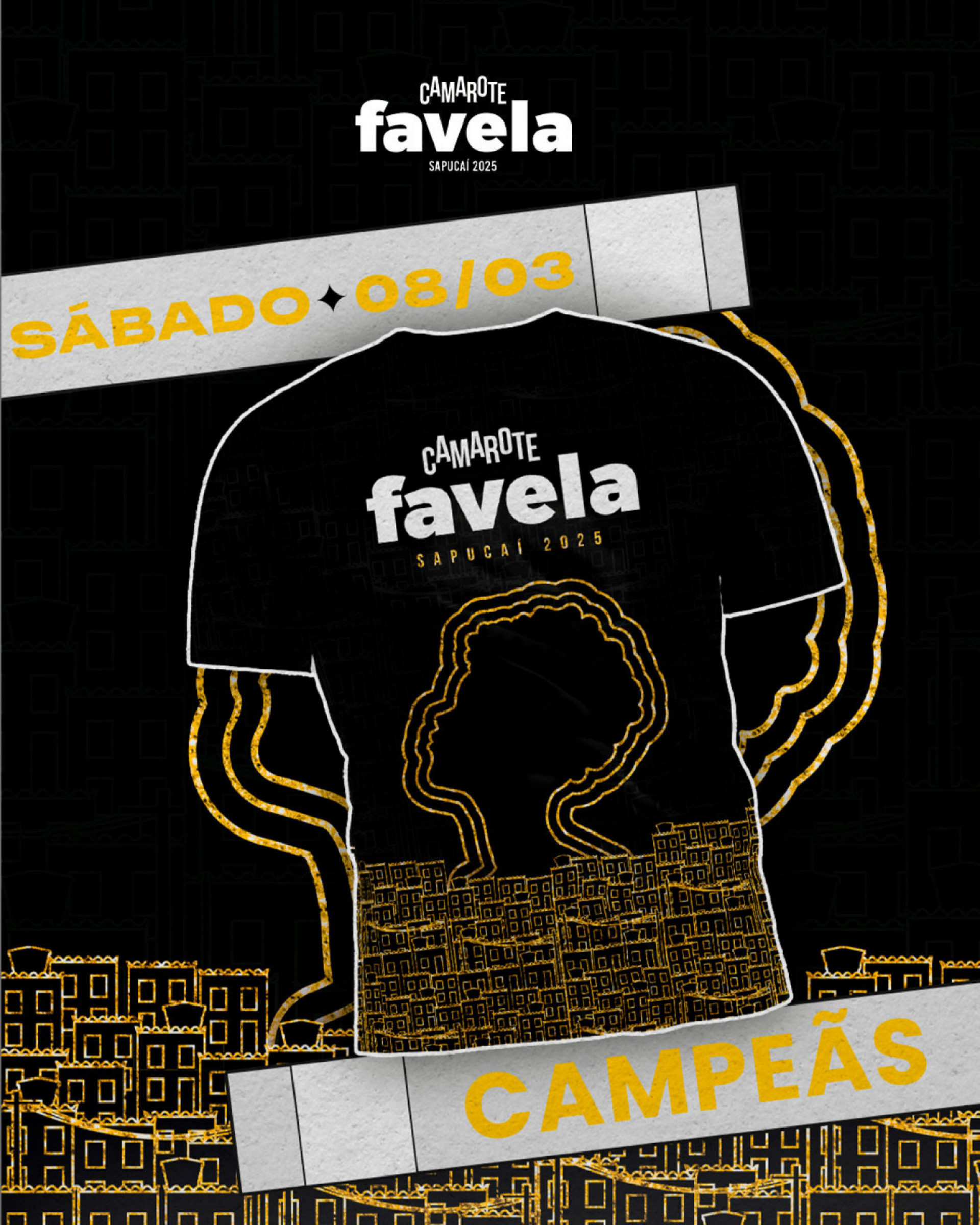 Camiseta Camarote Favela - Desfile das Campe&atilde;s