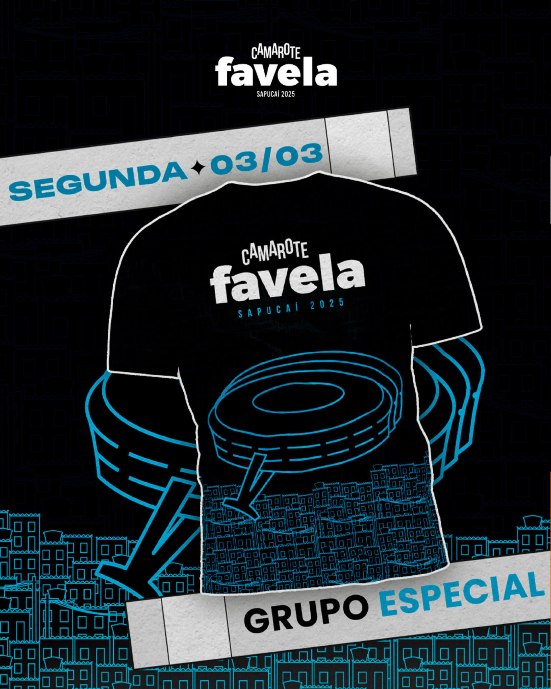 Camiseta Camarote Favela - Dia 4 (Grupo Especial)
