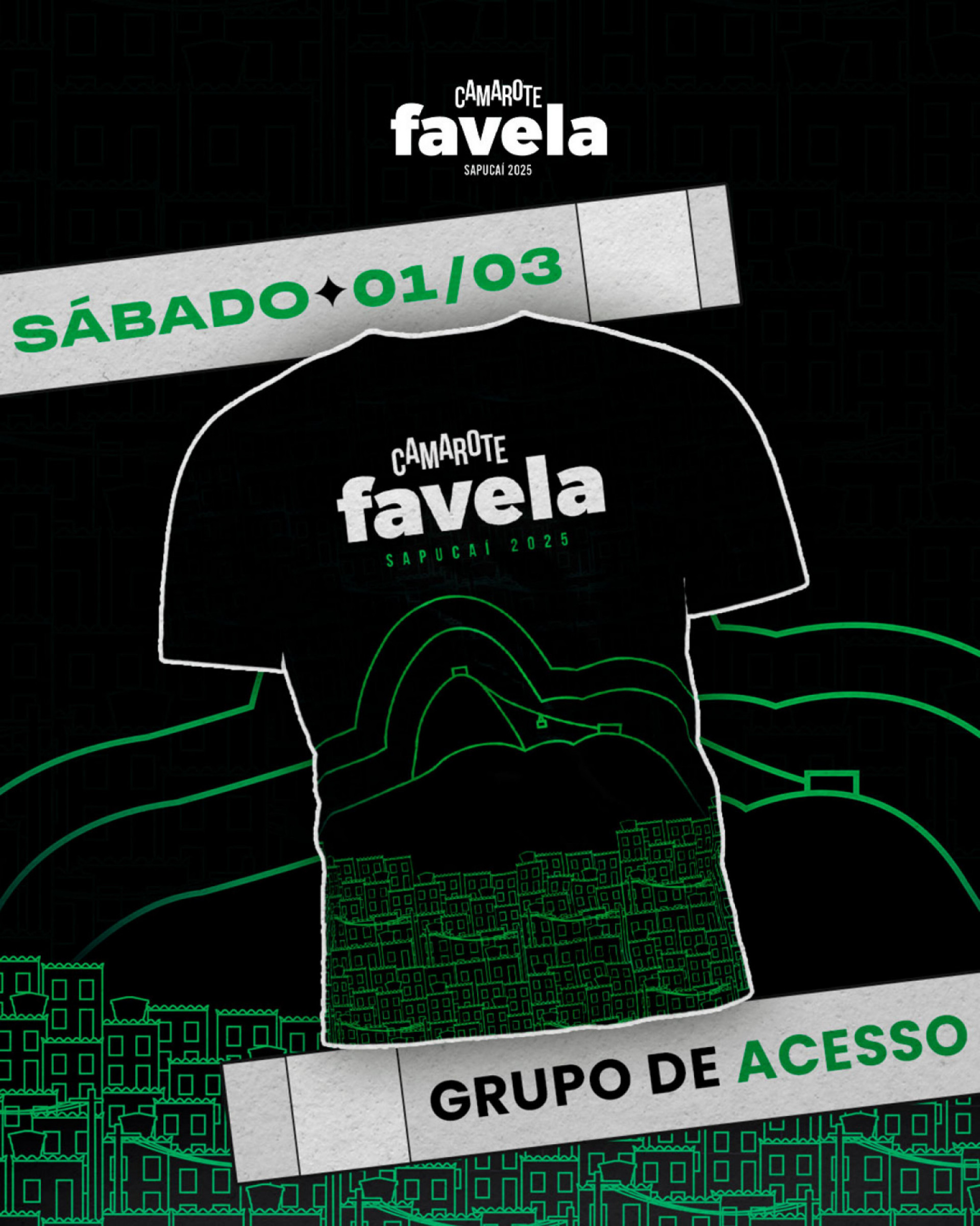 Camiseta Camarote Favela - Dia 2 (Série Ouro)