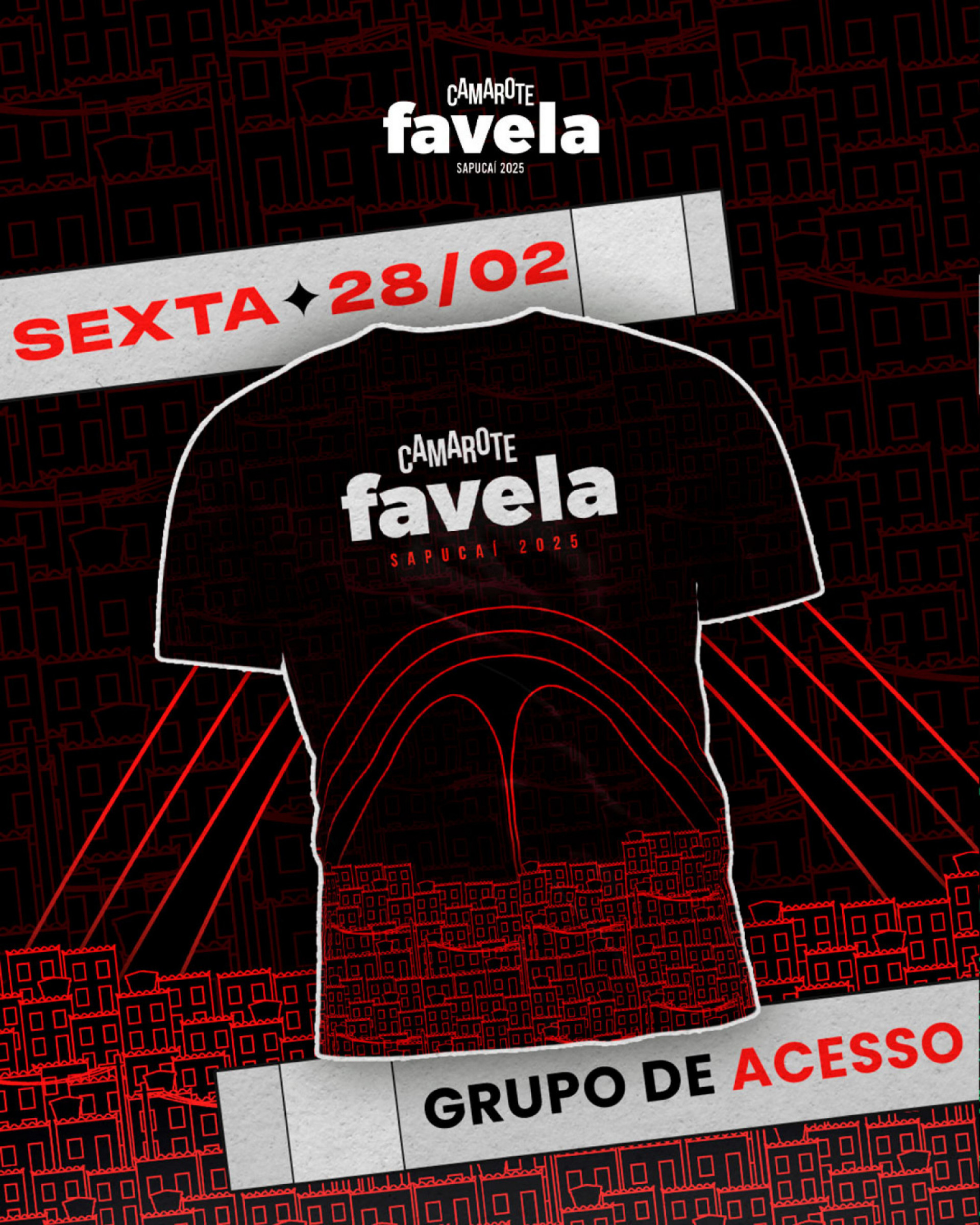 Camiseta Camarote Favela - Dia 1 (S&eacute;rie Ouro)