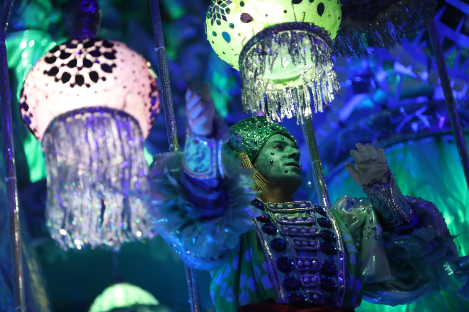 Grande Rio convidou o público da Sapucaí a conhecer as águas encantadas do Pará - Pedro Teixeira / Agência O Dia