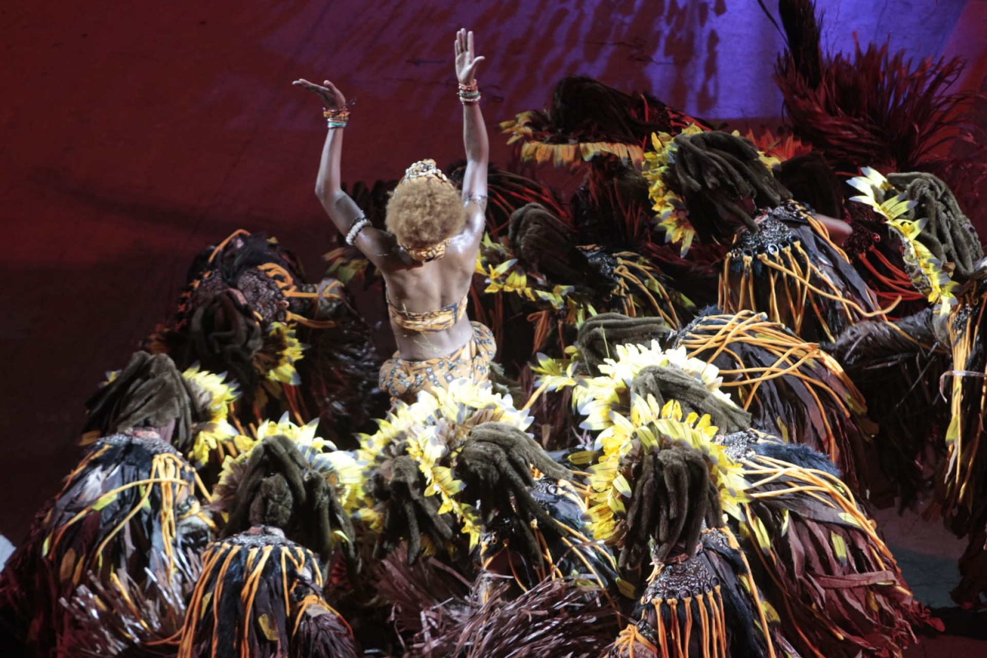 Para&iacute;so do Tuiuti contou a hist&oacute;ria da primeira travesti documentada do Brasil em desfile na Sapuca&iacute; - Reginaldo Pimenta / Ag&ecirc;ncia O Dia