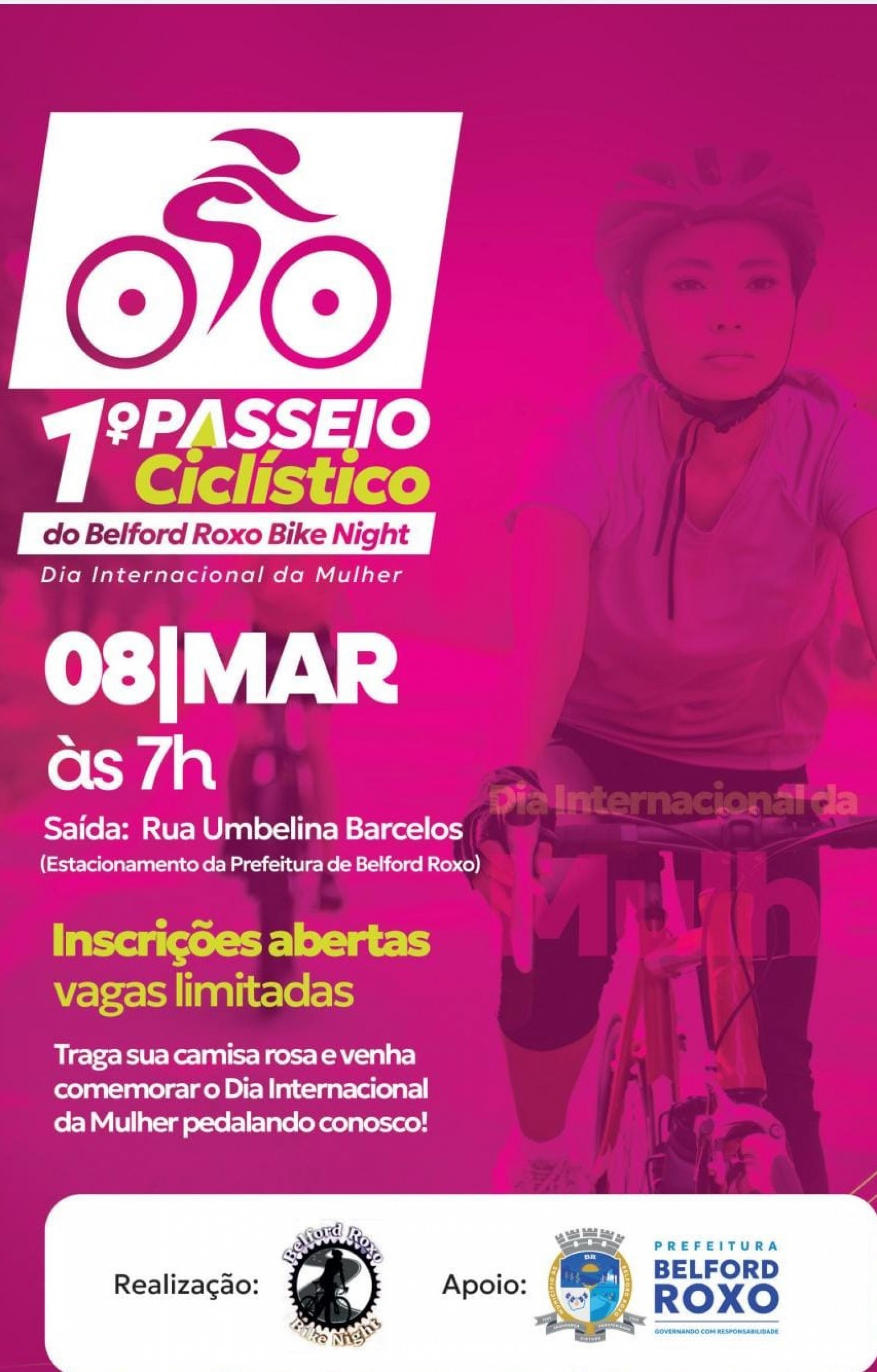 O passeio é alusivo ao Dia Internacional da Mulher e começará em São Bernardo, terminando no Clube Vale do Ipê