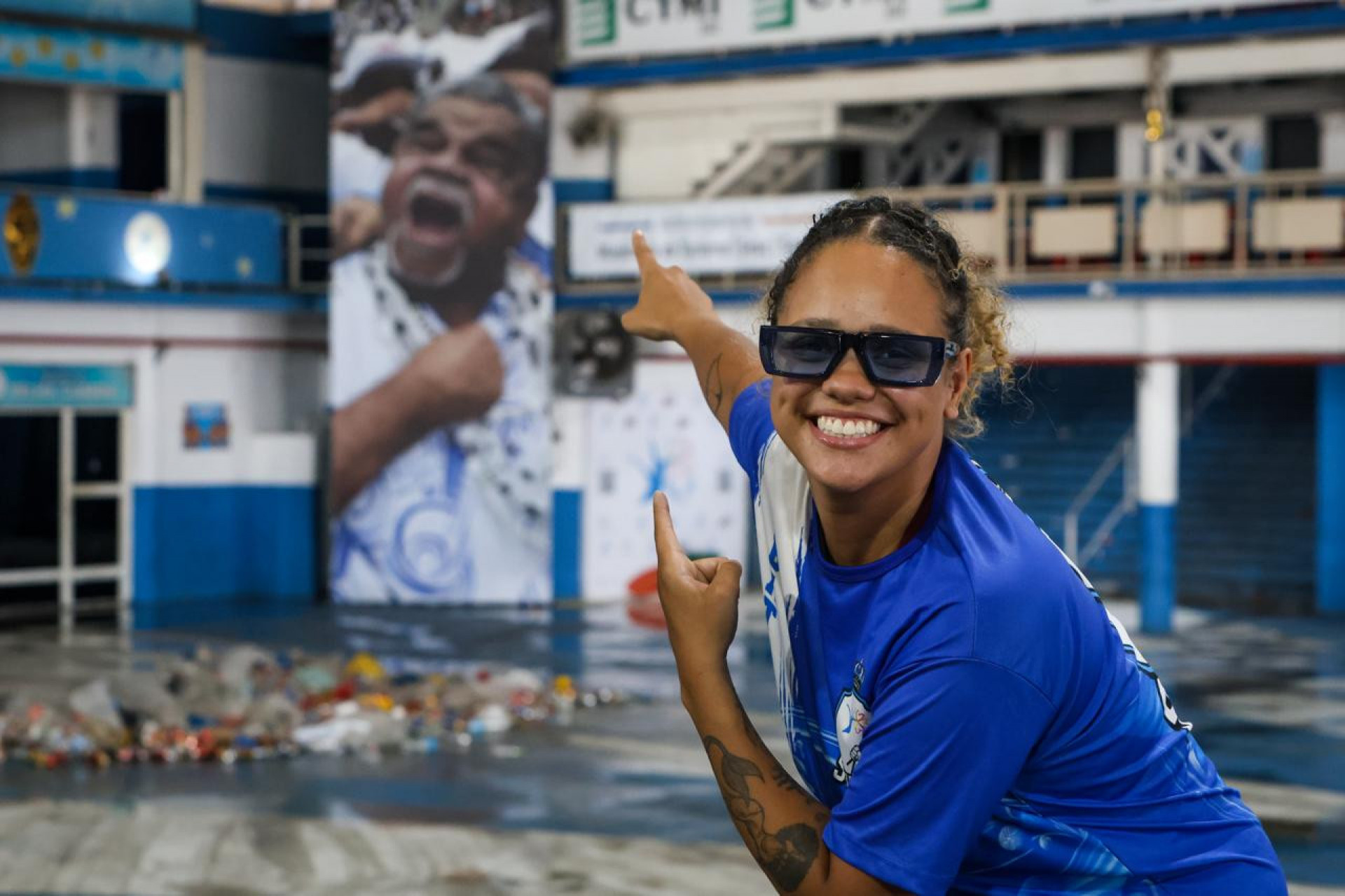 Filha de Laíla, Laísa Lima homenageia o pai na quadra da Beija-Flor - Renan Areias/Agência O DIA