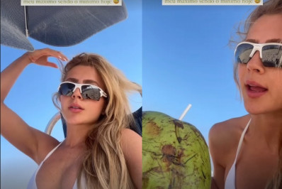 Na praia, Jade Picon fala sobre cansaço pós-Carnaval