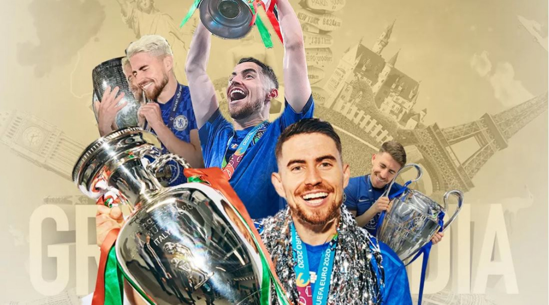 Jorginho conquistou a Eurocopa, Liga dos Campe&otilde;es e a Supercopa da Europa - Infoesporte/ge.globo