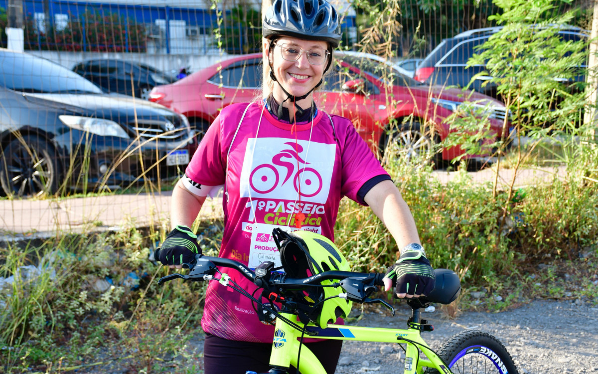 A fisioterapeuta Cilmara Machado destacou a importância do passeio em uma data tão especial para as mulheres