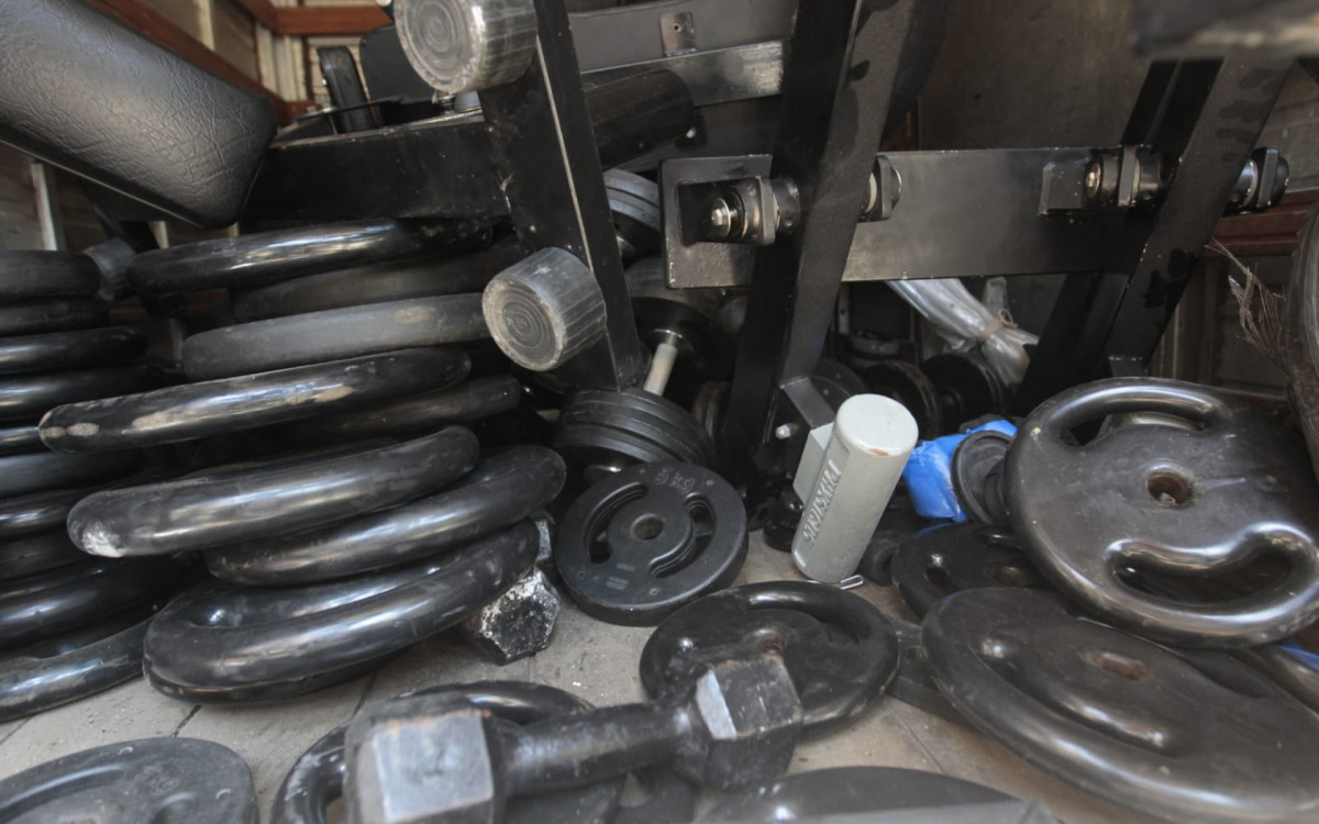 Equipamentos da academia de Peixão foram apreendidos e encaminhado à Cidade da Polícia - Reginaldo Pimenta/Agência O DIA