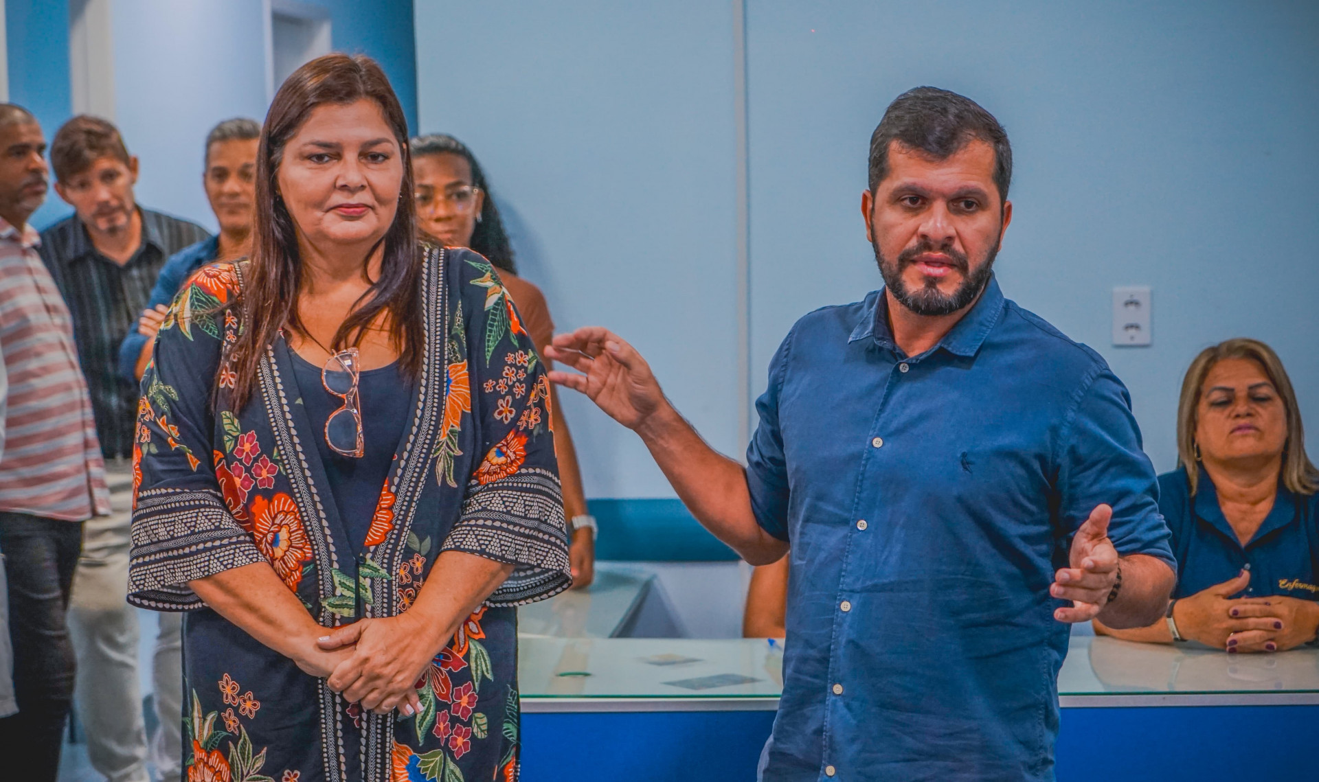 A médica mastologista Christina Fidalgo e o subsecretário de Saúde, Antonio Moreira - Gilberto Rocha